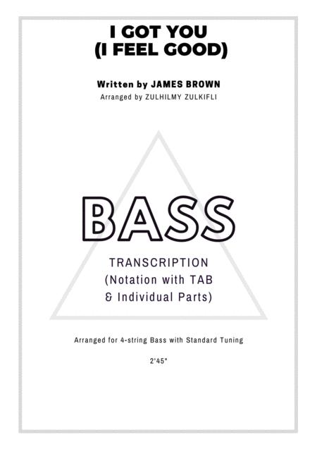 I Got You I Feel Good Bass Transcription With Tab Sheet Music