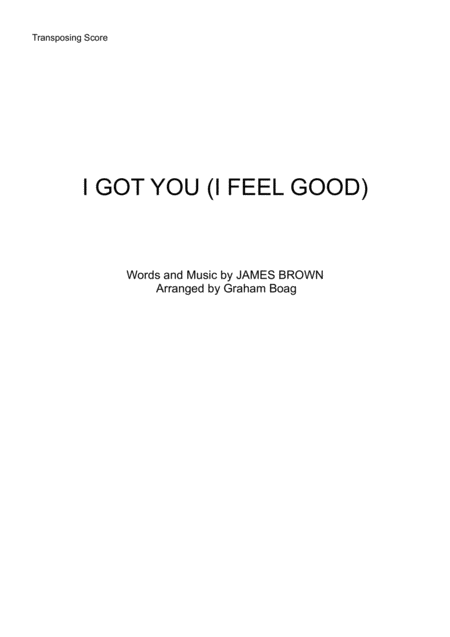 I Got You I Feel Good For Saxophone Quintet Sheet Music