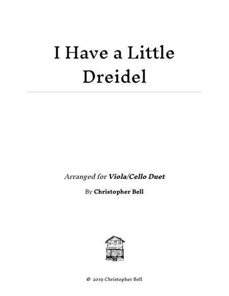 I Have A Little Dreidel Easy Viola Cello Duet Sheet Music