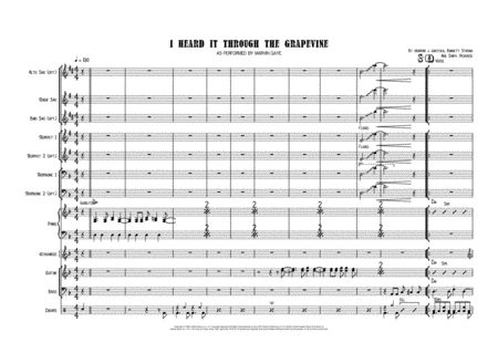 Free Sheet Music I Heard It Through The Grapevine Male Vocal With 7 12 Piece Band 2 7 Horns