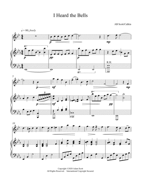 I Heard The Bells On Christmas Day Horn Solo Sheet Music