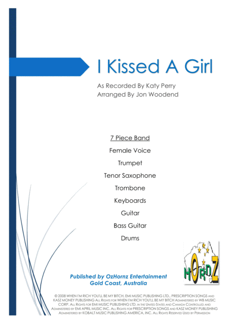 I Kissed A Girl Sheet Music