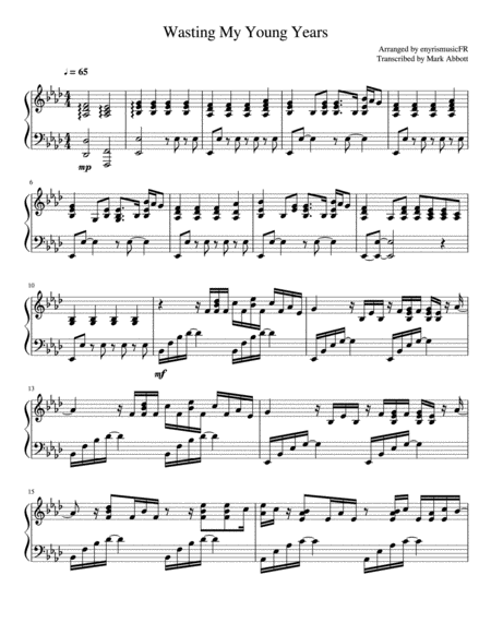 I Love Thee Piano Accompaniment For Bb Trumpet Sheet Music