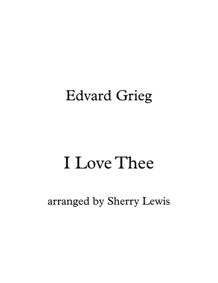 I Love Thee String Quartet For String Quartet Sheet Music