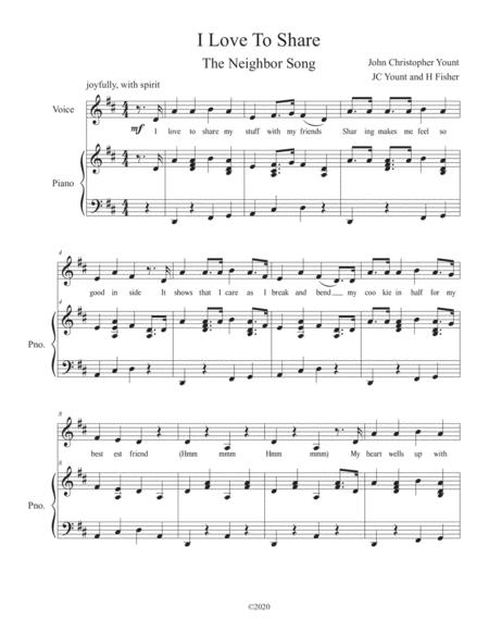 Free Sheet Music I Love To Share