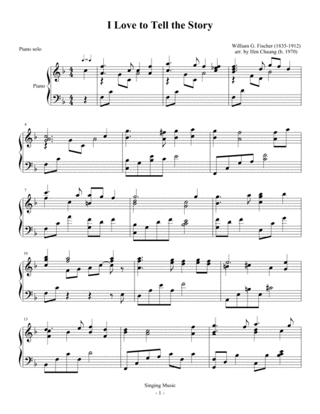 Free Sheet Music I Love To Tell The Story