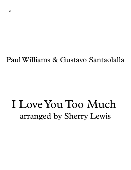 I Love You Too Much Solo Violin For Violin Solo Sheet Music