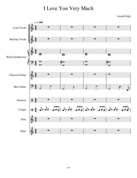 Free Sheet Music I Love You Very Much