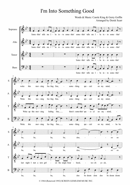 I M Into Something Good Satb A Cappella Sheet Music