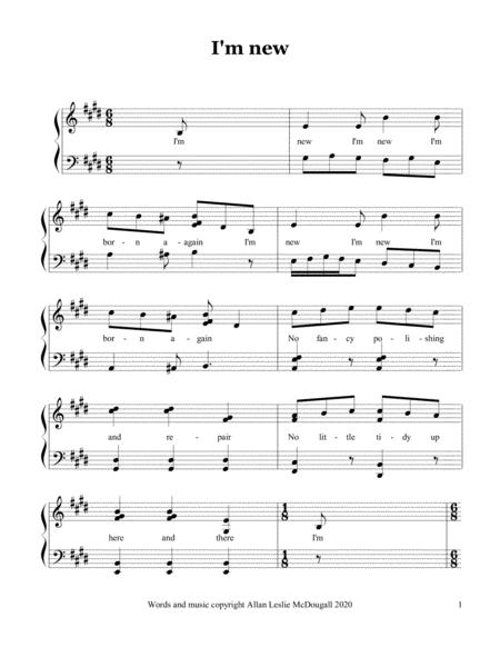 Free Sheet Music I M New