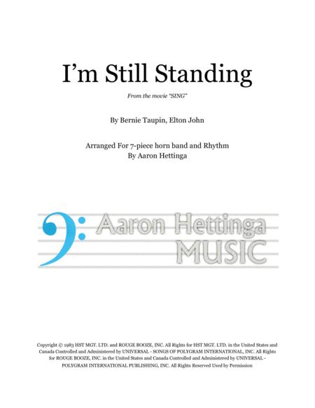 I M Still Standing 7pc Horn Band Instrumental With Rhythm Sheet Music