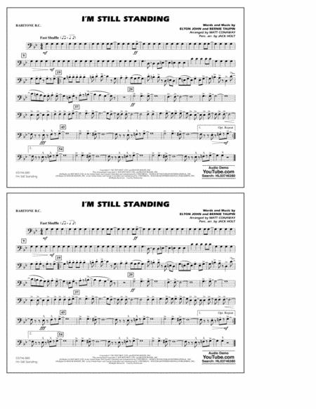 Free Sheet Music I M Still Standing Arr Matt Conaway And Jack Holt Baritone B C