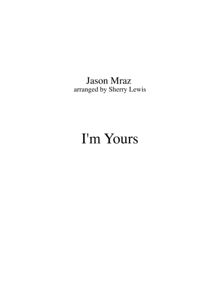 Free Sheet Music I M Yours String Duo For String Duo