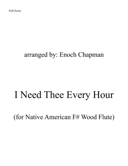 I Need Thee Every Hour For F Flute Sheet Music