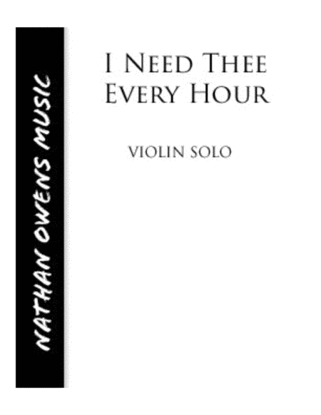 I Need Thee Every Hour Violin Piano Sheet Music