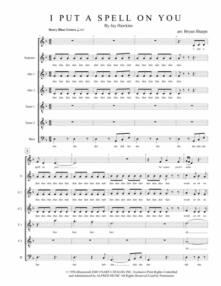 I Put A Spell On You Sheet Music