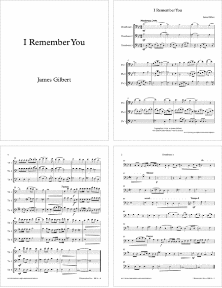 Free Sheet Music I Remember You Br10