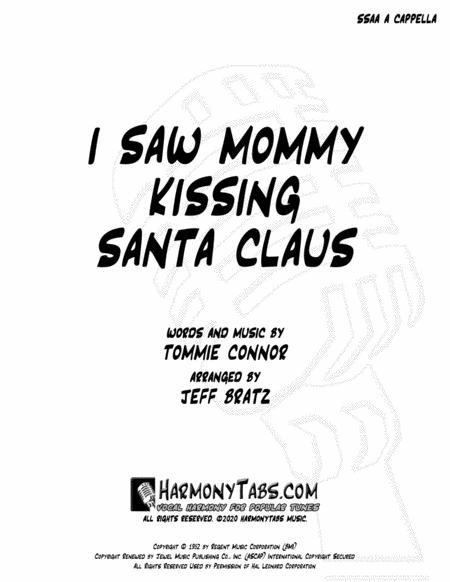 Free Sheet Music I Saw Mommy Kissing Santa Claus Ssaa A Cappella