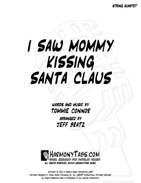 I Saw Mommy Kissing Santa Claus String Quartet Sheet Music