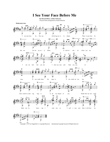 I See Your Face Before Me Sheet Music