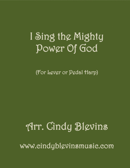 I Sing The Mighty Power Of God Arranged For Lever Or Pedal Harp From My Book 15 Hymns Sheet Music