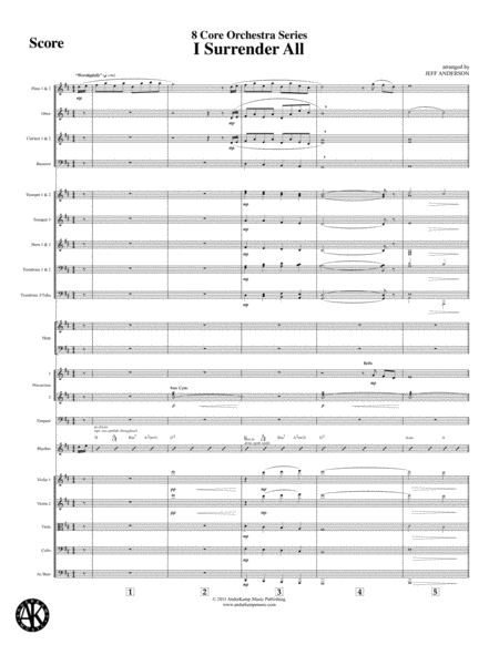 Free Sheet Music I Surrender All 8 Core Orchestra