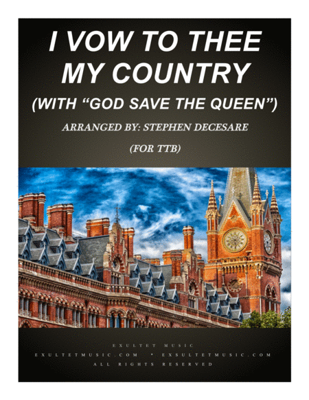 I Vow To Thee My Country With God Save The Queen For Ttb Sheet Music