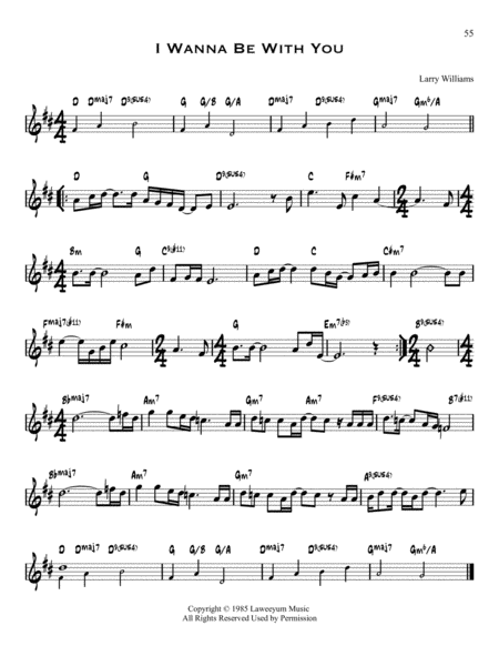 Free Sheet Music I Wanna Be With You