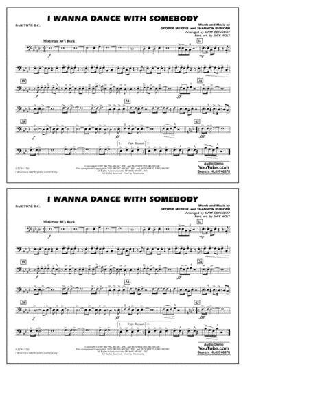 I Wanna Dance With Somebody Arr Conaway And Holt Baritone B C Sheet Music