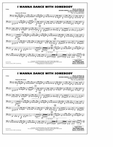 I Wanna Dance With Somebody Arr Conaway And Holt Tuba Sheet Music