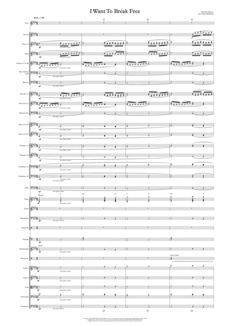 I Want To Break Free Vocal With Pops Orchestra Or Big Band Key Of E Sheet Music