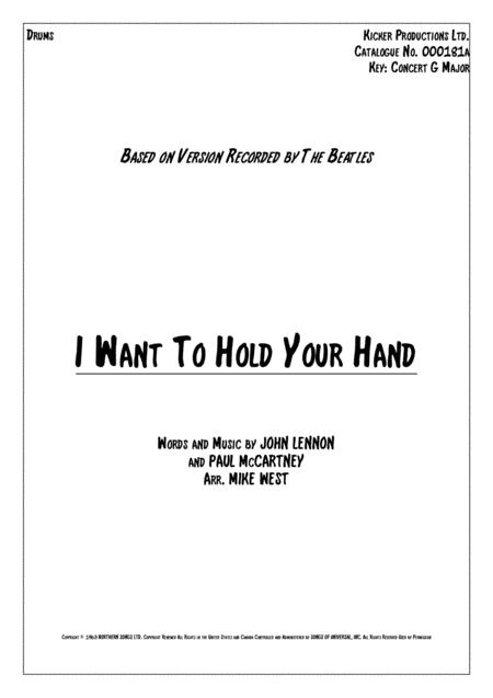 Free Sheet Music I Want To Hold Your Hand Drums