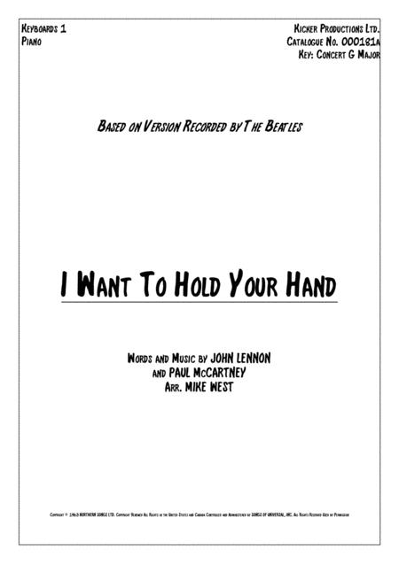Free Sheet Music I Want To Hold Your Hand Keyboards 1