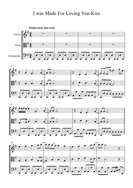 Free Sheet Music I Was Made For Lovin You