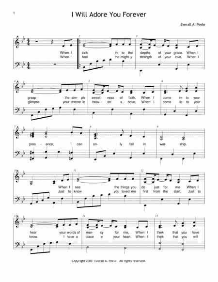 I Will Adore You Forever Sheet Music