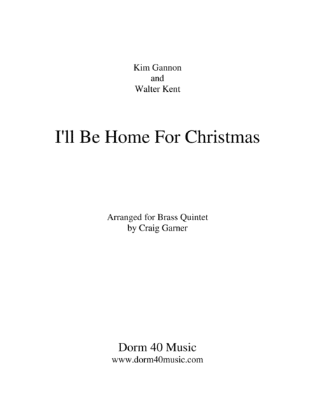 Free Sheet Music I Will Be Home For Christmas For Brass Quintet