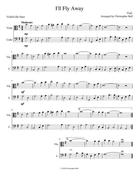 I Will Fly Away Viola Cello Duet Sheet Music