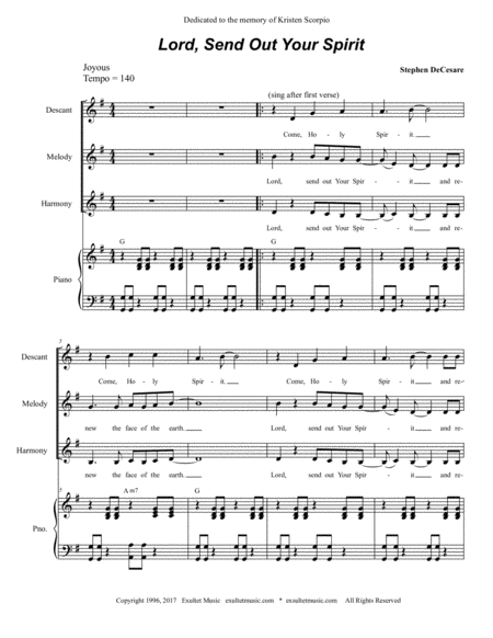 Free Sheet Music I Will Praise You Lord