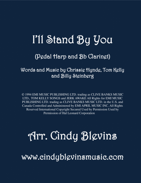 Free Sheet Music I Will Stand By You Arranged For Pedal Harp And Bb Clarinet