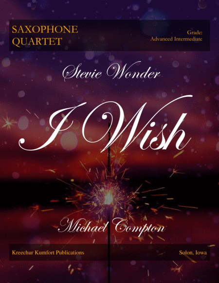 Free Sheet Music I Wish By Stevie Wonder For Saxophone Quartet Satb