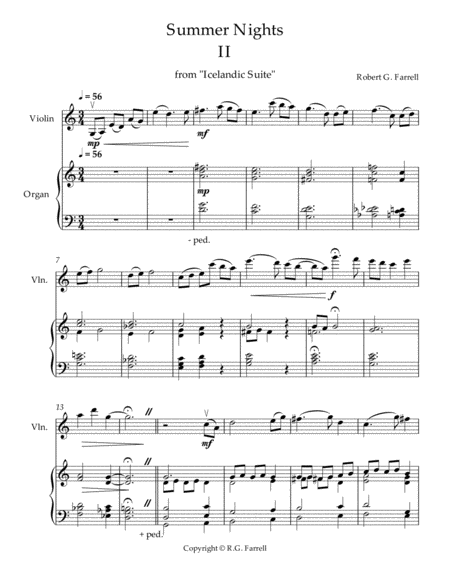 Free Sheet Music Icelandic Suite Movt 2