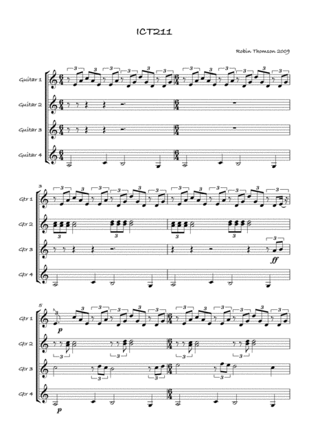 Ict211 Sheet Music