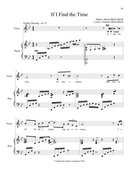 Free Sheet Music If I Find The Time