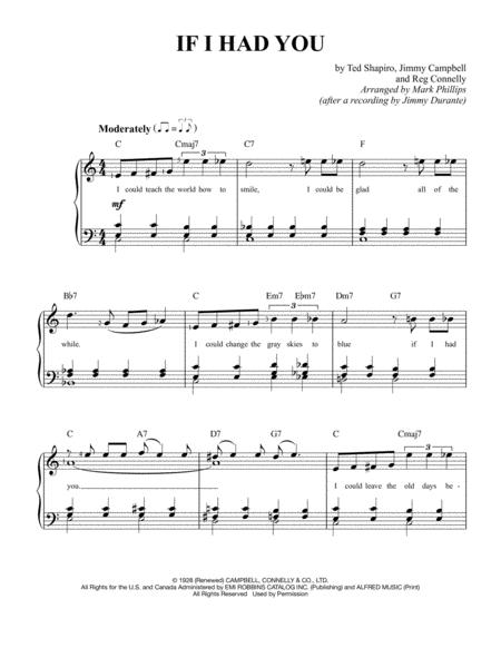 If I Had You Sheet Music