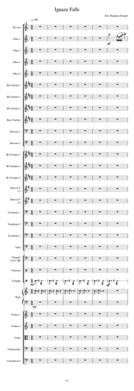 Free Sheet Music Iguaza Falls