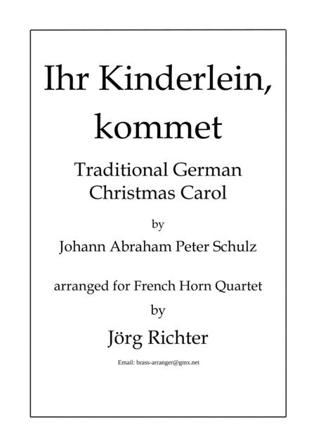 Free Sheet Music Ihr Kinderlein Kommet Fr Horn Quartett