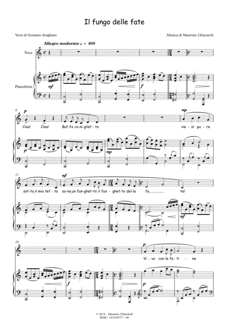 Il Fungo Delle Fate Sheet Music