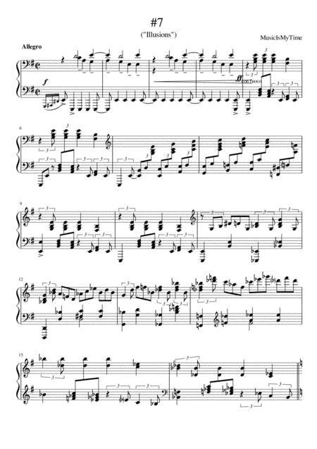 Free Sheet Music Illusions 7