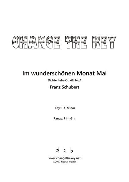 Im Wunderschonen Monat Mai F Minor Sheet Music