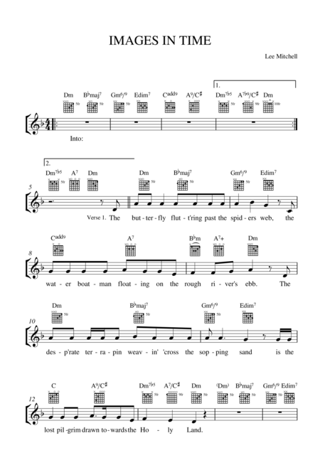 Images In Time Sheet Music